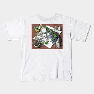 Reptiles Escher Art Print 1943 Imp-Art Vintage Print Optical Illusion Kids T-Shirt